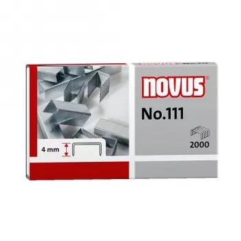 Sponky Novus No.111 4 mm 2000 ks 15 listů kov šedé