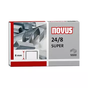 Sada sponek Novus Dahle Novus 24/8 SUPER 8 mm 1000 sponek nerez