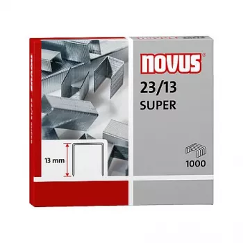 Svorky Novus Dahle Novus 23/13 SUPER, 1,3 cm, 1000 ks, ocel, nerezová ocel