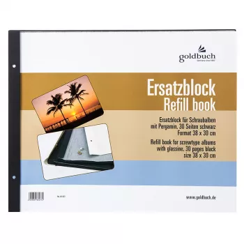 Goldbuch náhradní blok 38x30 cm černý se šrouby 83077