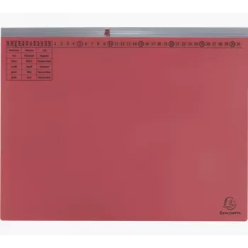 Exacompta 370203B klasická zakládací deska - karton - červená - 320 g/m² - 265 x 316 mm - A4