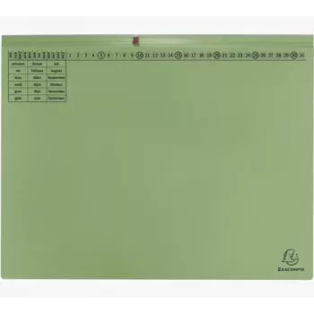 Exacompta 370225B Konvenční zakládací desky - karton - zelená - 320 g/m² - 265 x 316 mm - A4