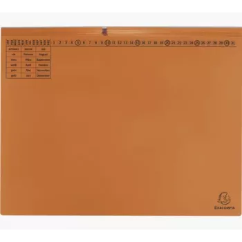 Exacompta 370309B Zakládací desky s gumičkou - A4 - karton 320 g/m² - oranžová