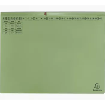 Exacompta 370325B Konvenční zakládací desky - karton - zelená - 320 g/m² - 265 x 316 mm