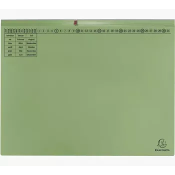 Exacompta 370425B Rychlovazač A4 karton zelený 320 g/m² kovový mechanismus