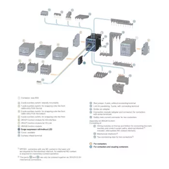Siemens 3RT2916-1BD00 omezovač přepětí / svodič přepětí 127-240VAC 150-250V pro stykače SIRIUS 3RT2