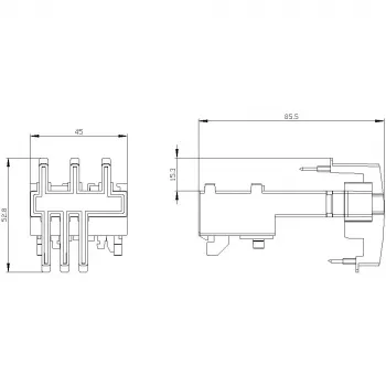 Připojovací modul Siemens SIRIUS 3RA29 pro 3RV2011 a 3RT201