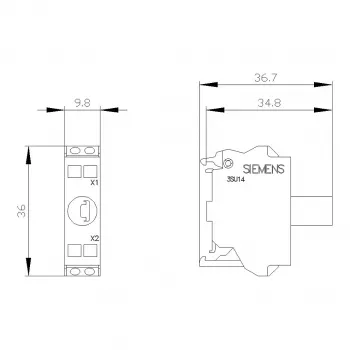 Siemens SIRIUS ACT LED modul s integrovanou LED AC/DC 24V bílý