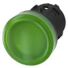 Siemens SIRIUS ACT 3SU1001-6AA40-0AA0 zelená LED signálka 22 mm kulatá 24V AC/DC šroubová svorka