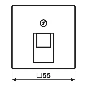 Kryt JUNG A 569-1 BFPLUA SW pro datové zásuvky IAE/UAE, 1 x 8pinový, termoplast, řada A, černý