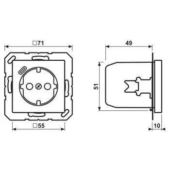 JUNG SCHUKO Socket A1520-18CSW with USB Type C