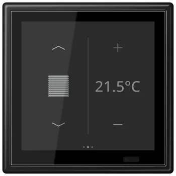 KNX pokojový regulátor JUNG LS Touch LS459D1SSWM