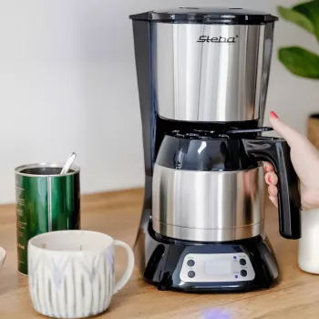 Termo filtrační kávovar Steba KM F3, 1,25 l, 1000 W, nerez/černá