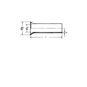 Klauke 7412V Wire End Ferrule, 4 mm², 12 mm, Copper