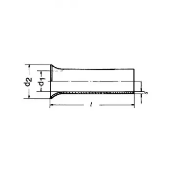 Klauke Ferrule 2.5 mm² 10 mm Tinned Copper Tube Ferrule DIN 46228