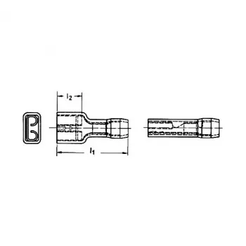 Klauke Flat Receptacle 0.5-1 mm² 820/2V