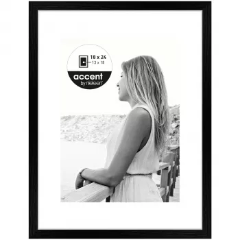 Nielsen Design Aura černý 18x24 dřevěný rám na fotografie s paspartou 1134000