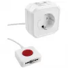 ANSMANN 1260-0002 Energy-Saving Socket Outlet White Schuko Plug 1 pc.