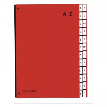 Organizér na stůl PAGNA 24 přihrádek - A4 - karton - červený - na výšku - 340 mm - 35 mm