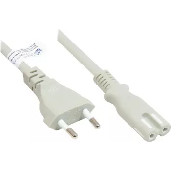 Napájecí kabel Euro GoodConnections Euro Plug Type-C (rovný) na C7/Euro 8 zásuvku (rovnou), šedý, 0,75 mm², 1,8 m, Good Connections® (P0370-GR018)