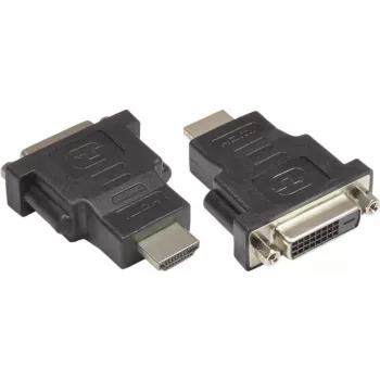 GoodConnections DVI-D na HDMI video adaptér, DVI-D samice na HDMI samec, 24+1 pinů, černý