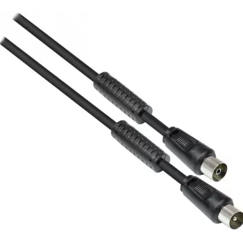 GoodConnections TV anténní kabel, koaxiální samec na koaxiální samici (poniklovaný), 2x feritové jádro, 2x stíněný, třída A, 9,5 m