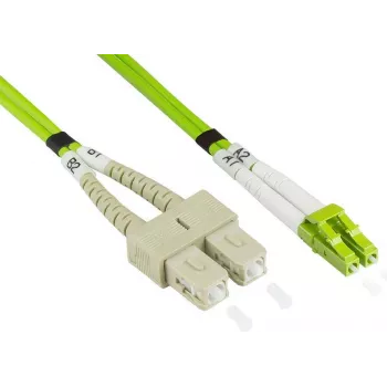 GoodConnections Alcasa LW-8075LS5 Optický patch kabel 7,5 m LSZH OM5 LC na SC zelený