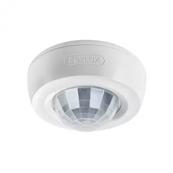 ESYLUX stropní detektor přítomnosti 360° nástěnný Ø24m spínání v nule dálkově ovladatelný PD