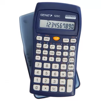 Genie 52 SC Pocket Scientific Calculator, 10-Digit, 1 Line, Battery, Navy