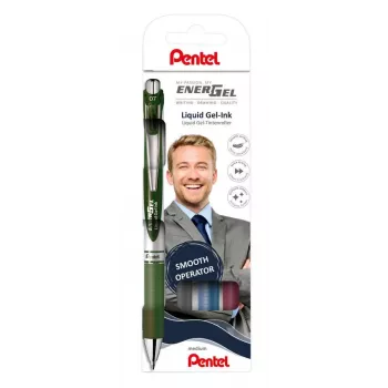 Pentel 4 EnerGel BL77 Gel Roller Pen Set 0.35 mm Assorted Colors
