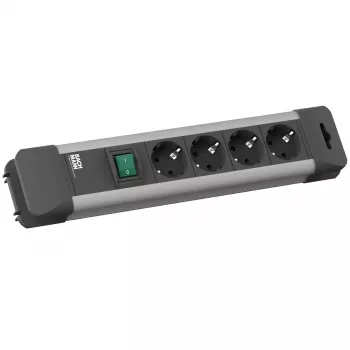 Bachmann CONNECT US prodlužovací zásuvkový blok – 4 zásuvky, 1,8 m kabel, černý