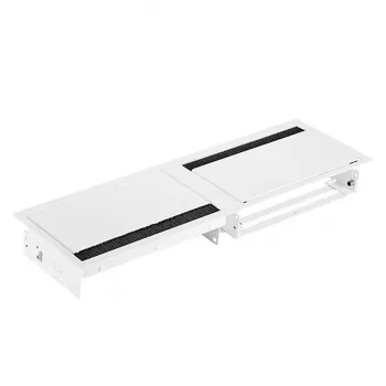 Bachmann CONI DUO krátký vestavný prodlužovací zásuvkový blok se 2 zásuvkami Schuko a 2 modulovými sloty, černý