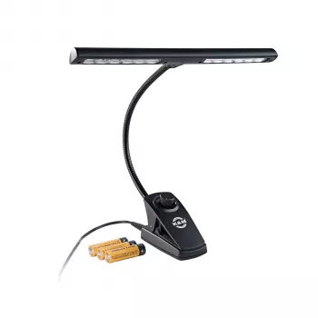 Stojanová lampa na noty K&M 12295 se stmívačem, LED, černá