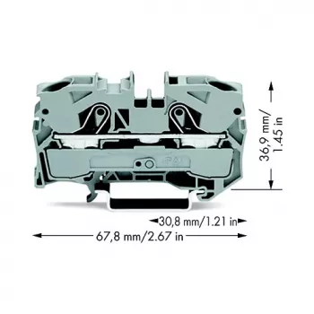 Průchozí řadová svorka WAGO 2010-1201, 10 mm², 800 V, šedá
