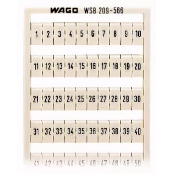 Značicí pásek WAGO 209-566, bílý, 5 mm, 250 mm, nepotištěný, pro řadové svorky TOPJOB S