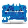 Svorkovnice WAGO 2001-1204 4vodičová Push-in CAGE CLAMP, šedá, 500 V, 24 A, 0,25-2,5 mm², montáž na lištu DIN