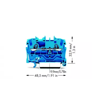 Svorkovnice WAGO 2002-1204 4vodičová Push-in, 2,5 mm², 800 V, šedá