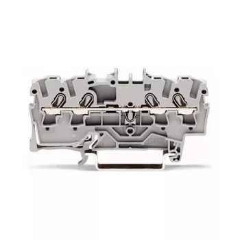 Průchozí svorka WAGO 2002-1401, 4vodičová, 2,5 mm², Push-in CAGE CLAMP, 800 V, šedá
