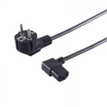 S CONN Maximum Connectivity Síťový napájecí kabel 90° zahnutý CEE 7/7 na C13 1,8m černý