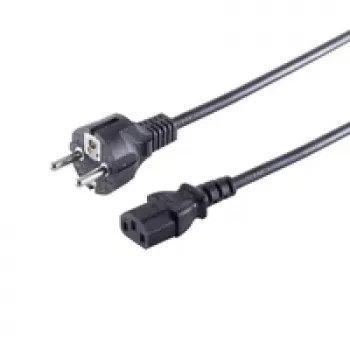 S CONN Maximum Connectivity Síťový napájecí kabel Schuko přímý CEE 7/7 na C13 černý VDE 1,8 m
