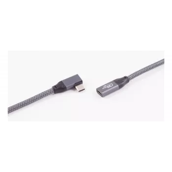 Prodlužovací kabel ShiverPeaks USB 3.2, 90° zalomený, Type-A samec na samici, 0,25 m, černý