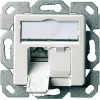 Telegärtner AMJ45 Data Outlet Module Cat5e 2xRJ45 Shielded White