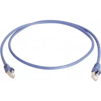 Patch kabel Telegärtner S/FTP PiMF Cat 6A (ISO/IEC) modrý 1,5 m 10 Gbit/s bez halogenů s kabelem a konektory Telegärtner (L00001A0129)