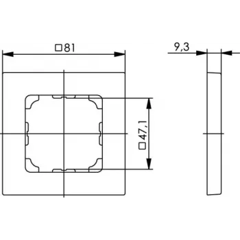 Bezšroubový rám síťové zásuvky Telegärtner B00004A0024, 8 portů, čistě bílá, 81x81 mm