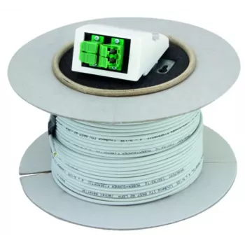 Telegärtner H02082A0004 vláknový optický patch kabel LC-duplex na LC-duplex multimode OM4 4 vlákna 100 m aqua LSZH