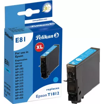 Kompatibilní inkoustová kazeta Pelikan pro Epson T1812 azurová 4,6 ml 180 stran