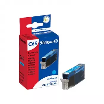 Kompatibilní inkoustová kazeta Pelikan pro Canon CLI-571C XL azurová vysoká výtěžnost 11ml