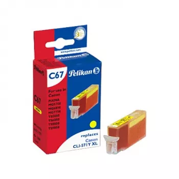 Kompatibilní inkoustová kazeta Pelikan pro Canon CLI-571Y XL, žlutá, vysoká výtěžnost, 11,5 ml