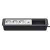 Kindermann CP Office rám 6-násobný 3x Schuko 1x USB-A nabíjení