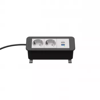 Stolní propojovací panel Kindermann CP Office Desk 3násobný 2x zásuvka 1x USB PD (7550000132)